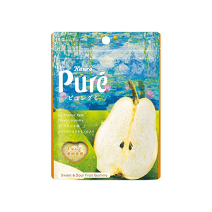 【日本直郵】 日本 KANRO 甘樂 Pure 繪畫主題 果泥軟糖 梨子口味 52g