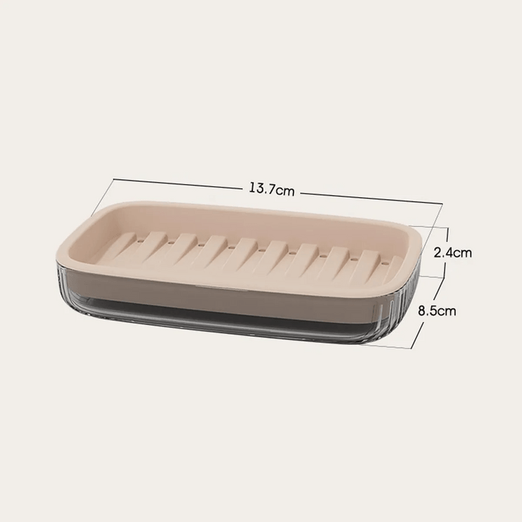 BDO 家用肥皂盒 架子双层沥水 免打孔卫生间收纳香皂盒皂碟 13.7×8.5×2.4cm 5