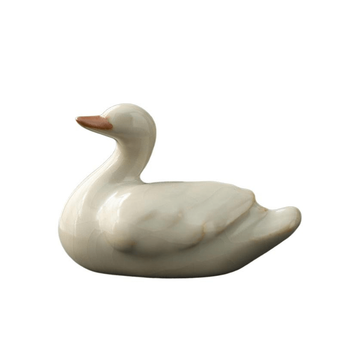 Ruyao floating duck tea pet can raise tea pet decoration pieces tea table tea set tea 6.2*4.3cm *1 piece