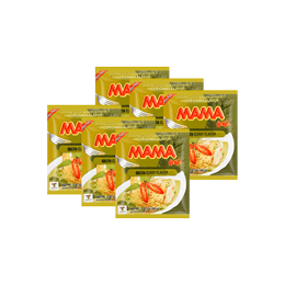 【超值6包】泰国MAMA妈妈 绿咖喱鸡汤风味方便面 90g*6
