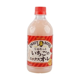 日本SUNTORY三得利 CRAFT BOSS 草莓牛奶欧蕾 拿铁 500ml【春季限定】
