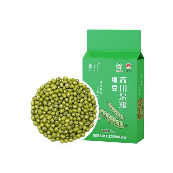 【중국 직배송】 아카가와 아카봉 녹두 농가 포장 알찬 녹두죽 녹두탕 재료 500g*1봉