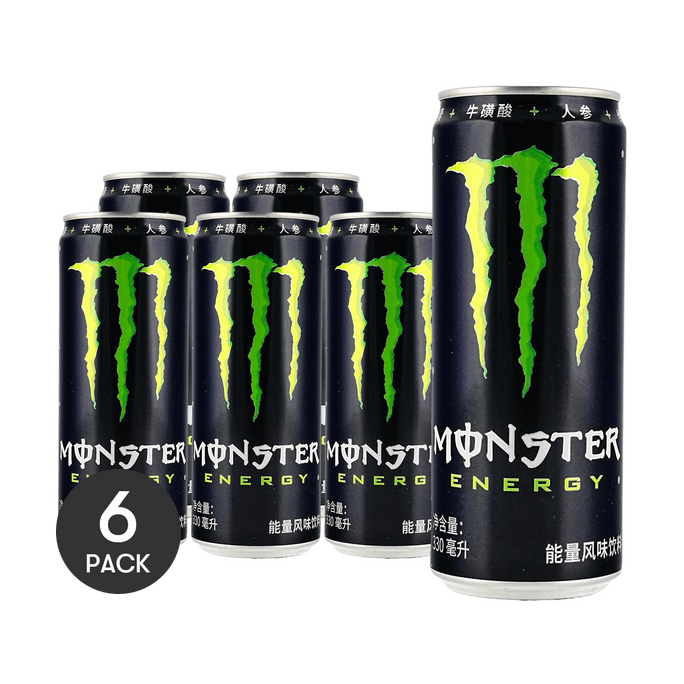 可口可乐 魔爪 无糖能量风味汽水 运动维生素饮料 原味 330ml *6【6份超值装】