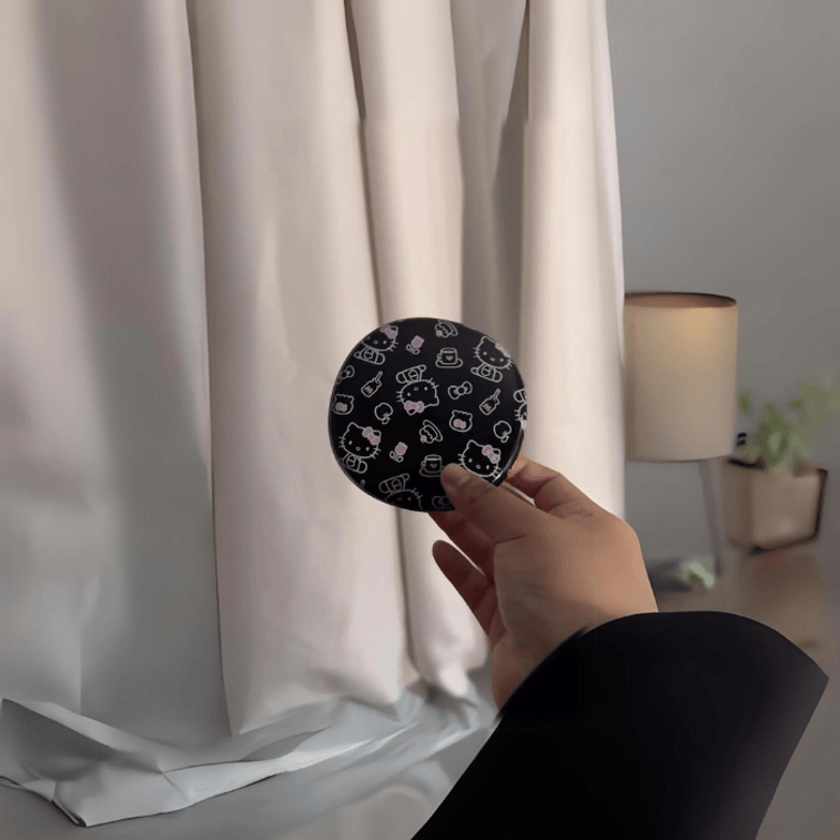 アメリカンインプレッション ドレッシングテーブル ハローキティ スワール メイクアップミラー ライト付き トラベルメイクアップミラー (ブラック) 7