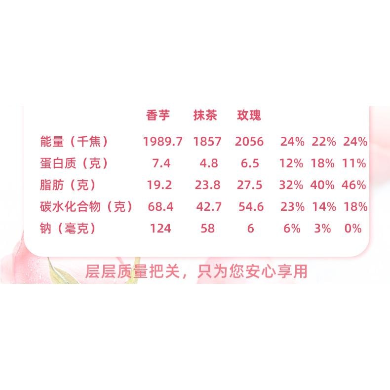 【中國直郵】 花我呢花 抹茶玫瑰餅50g*1枚