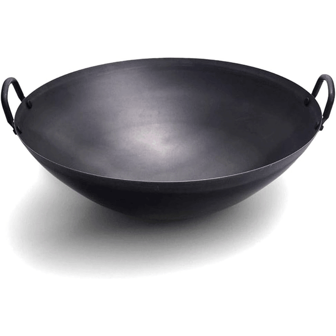Chinese / japanese light weigtht Wok With Double Iron Handles, 14"