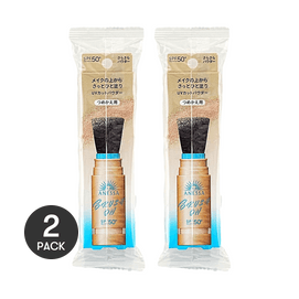 日本SHISEIDO资生堂 ANESSA安耐晒安热沙 完美金瓶防晒系列 刷头一体防晒粉饼 替换装*2 SPF50+ / PA++++ 定妆控油 12H持久抗汗抗摩擦 清爽哑光 敏感肌适用【超值装】