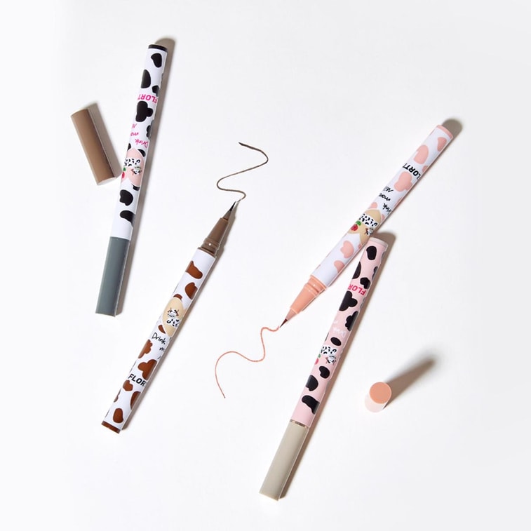 FLORTTE花洛莉亞 彩色眼線液筆 哇塞好細眼線筆 極細持久防水眼線液筆 #01 好細的水泥灰 6