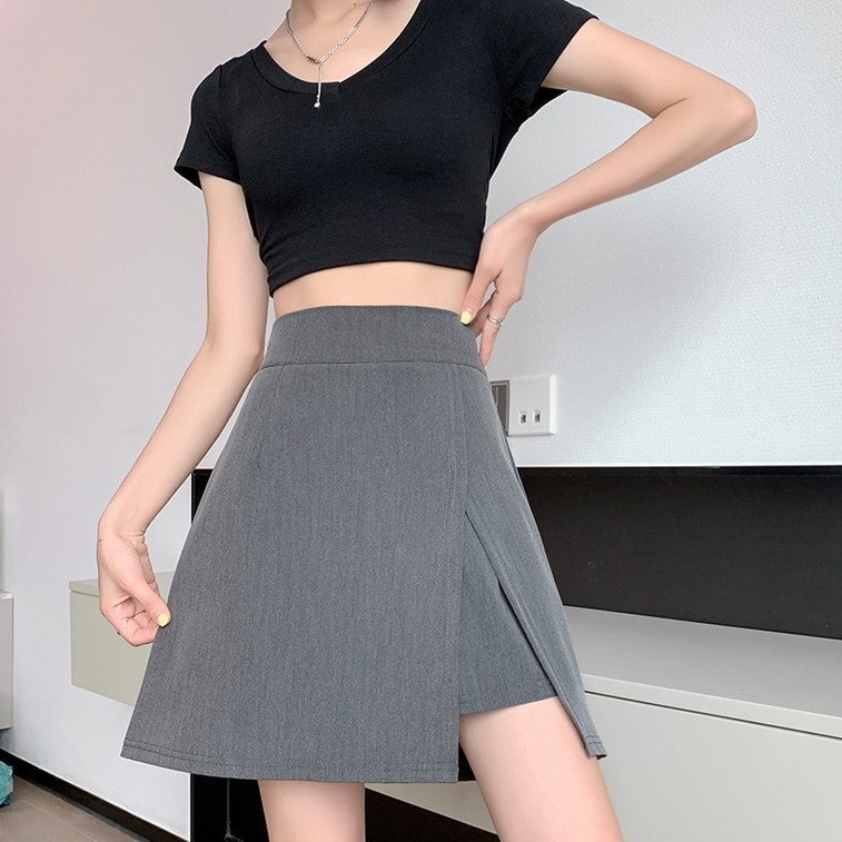 【中國直郵】 爪哇島 女神包臀半身裙 顯瘦 XL碼 灰色款 3