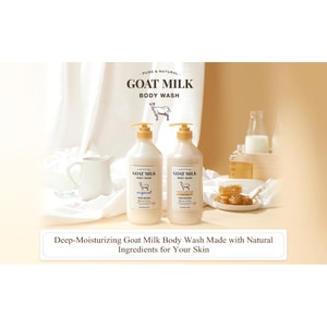 韩国 AEKYUNG爱敬 ShowerMate - 优质羊奶原味沐浴露(27 液量盎司/800 毫升2 件装)