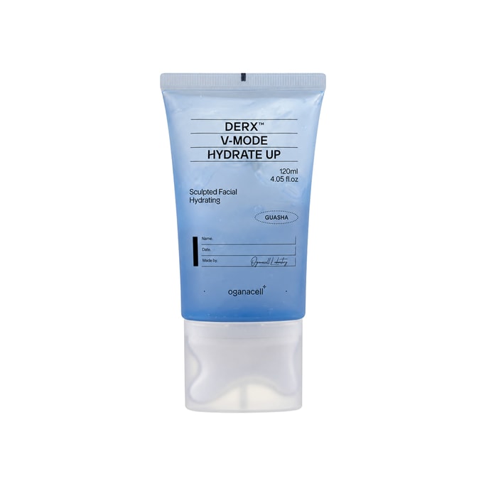 DERX V-Mode Hydrate Up Gua Sha Moisturizer For Dry Skin, PDRN, Hyaluronic Acid, Panthenol And Ceramide NP, Hydrating Depuffing Face And Neck Care, 120 ml/4.05 fl oz