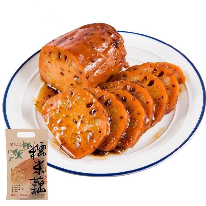 [중국발 다이렉트 메일] 즈웨이관 찹쌀 연근 정품 항저우 맛 400g 진공 포장 즉시 섭취 가능