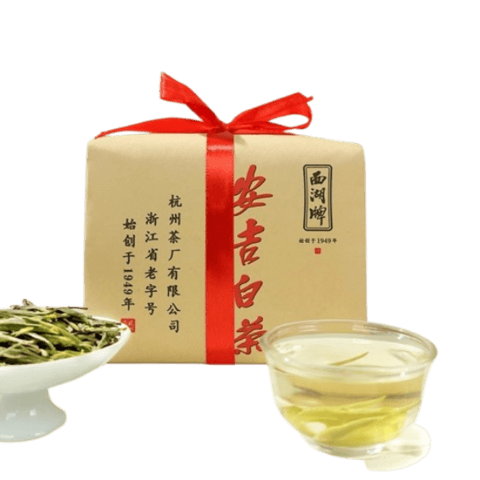 【中国直邮】 西湖牌 2025新茶上市安吉白茶叶明前特级绿茶正宗春茶 100g纸包