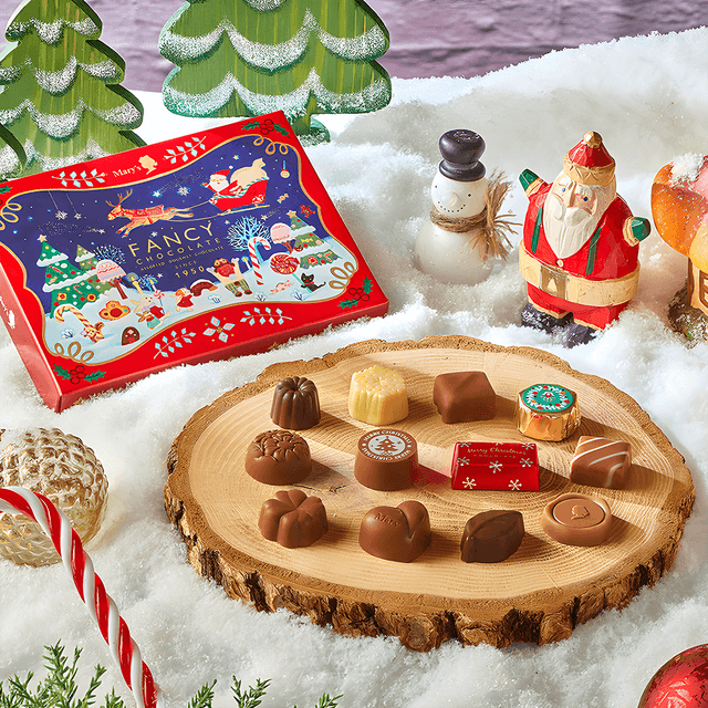 MARY'S Christmas Chocolate Gift Box,12 Pieces - Yami.com