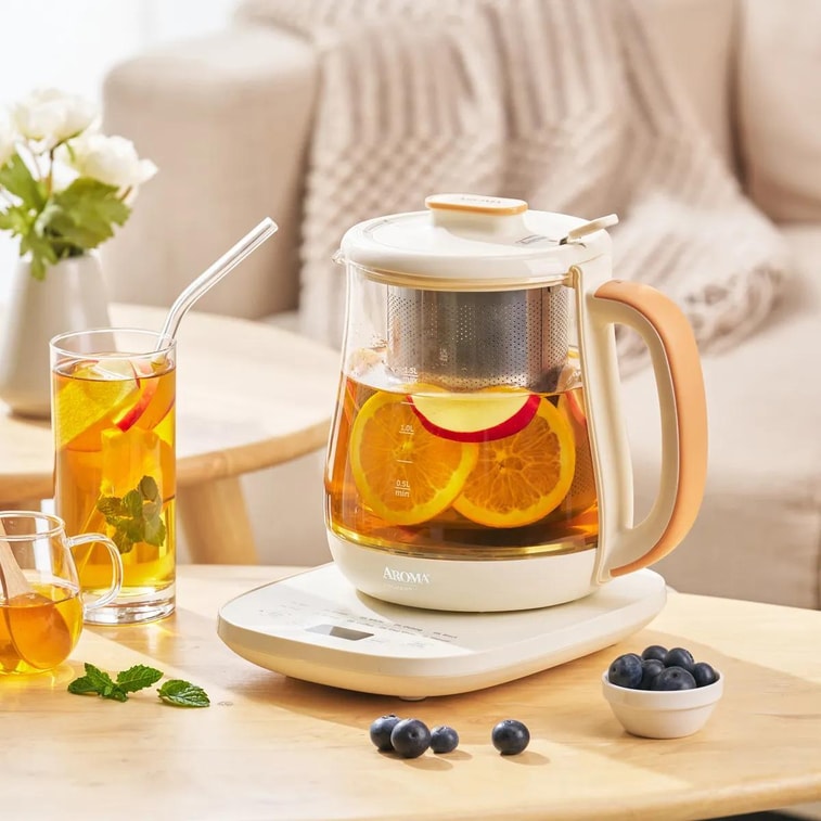Multi-Function Digital Glass Tea Maker, 50.72 fl oz 6-Cup with 16 Heat Settings AWK-705 3