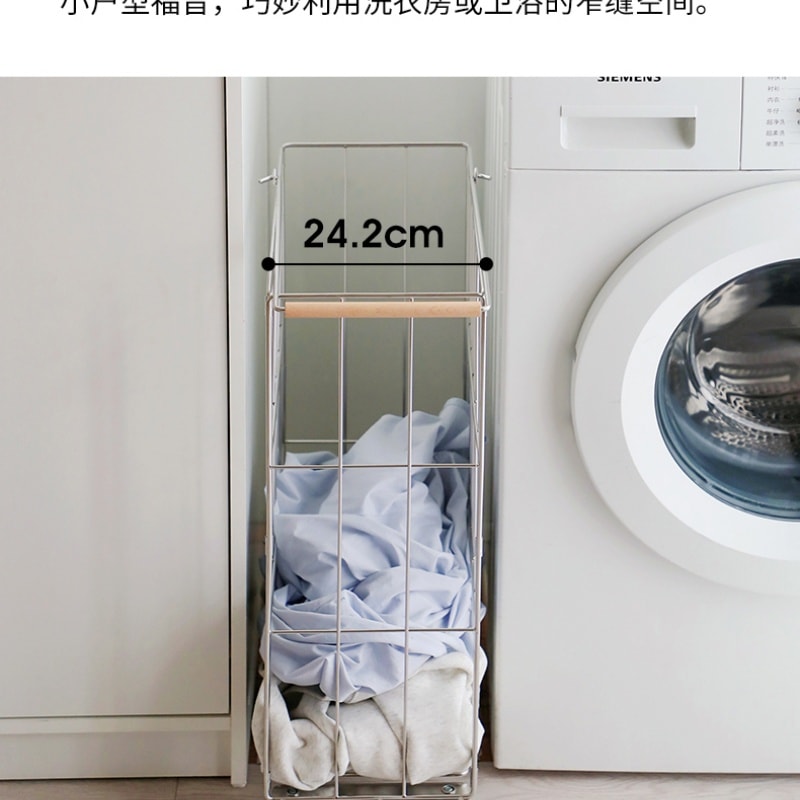 Foldable Stainless Steel Laundry Basket, Large Size, Patented Design