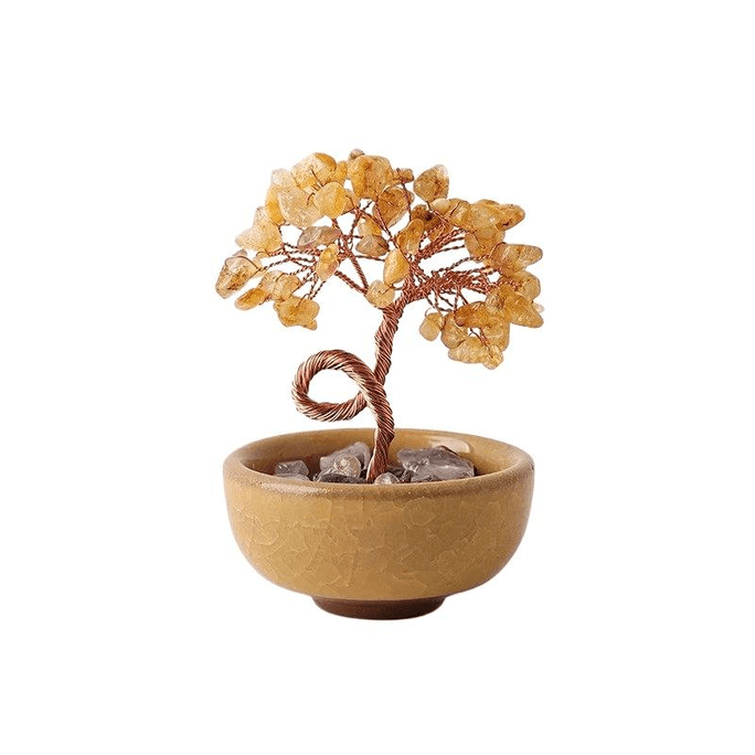 Beihanme Yellow Crystal Money Tree Decoration * 1 piece