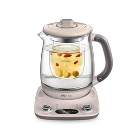 Automatic Thickening Glass Health Pot 1.8L Bird's Nest Pot Stew Dual-Purpose Double Cover Stew Pot Pink
