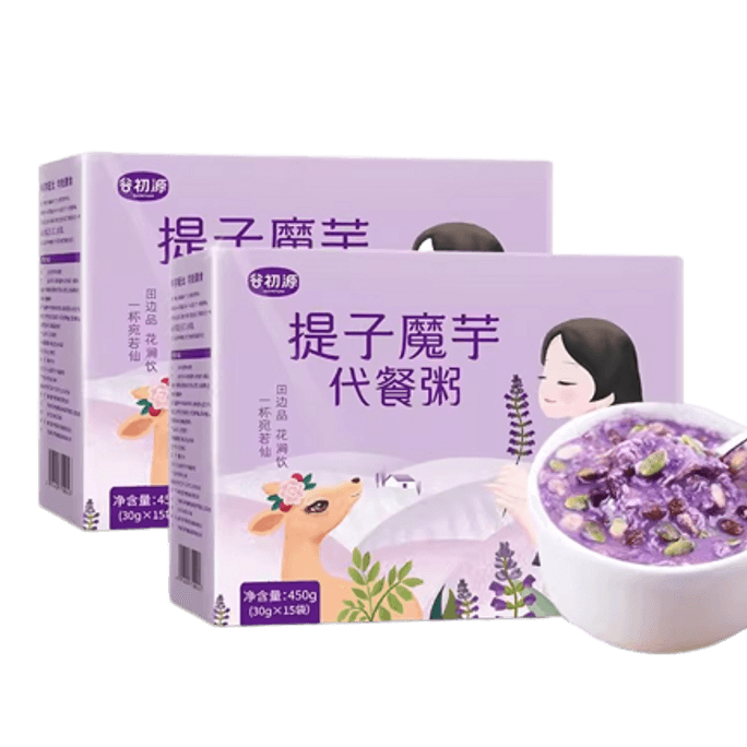 Low Fat Card Purple Potato Konjac Meal Replacement 450g (30g×15Bags)