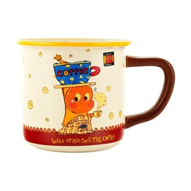 반짝반짝 에나멜 커피잔, 레트로하고 귀여운 스타일, 14온스 (집에서 사용하기 좋아요)