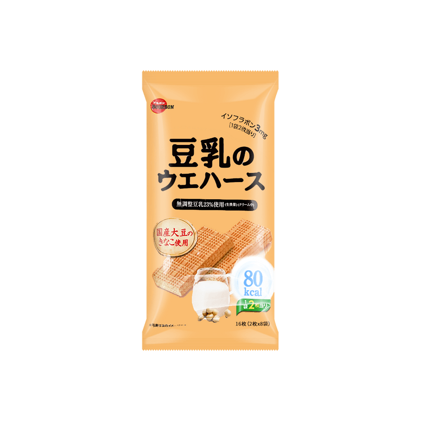 日本BOURBON波路梦 国产豆乳威化饼干 112g