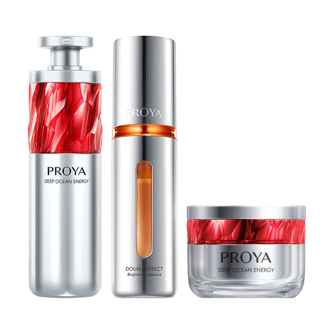 Deep Ocean Energy Wrinkless and Firming Essence 1fl oz + Double Effect Brightening Youth Essence + Cream【Value Pack】