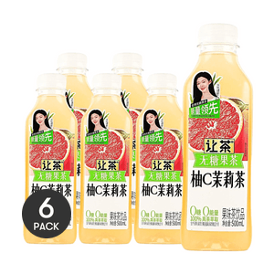 讓茶 柚C茉莉茶 無糖果茶 500ml *6【6份超值裝】【0糖0脂0卡】