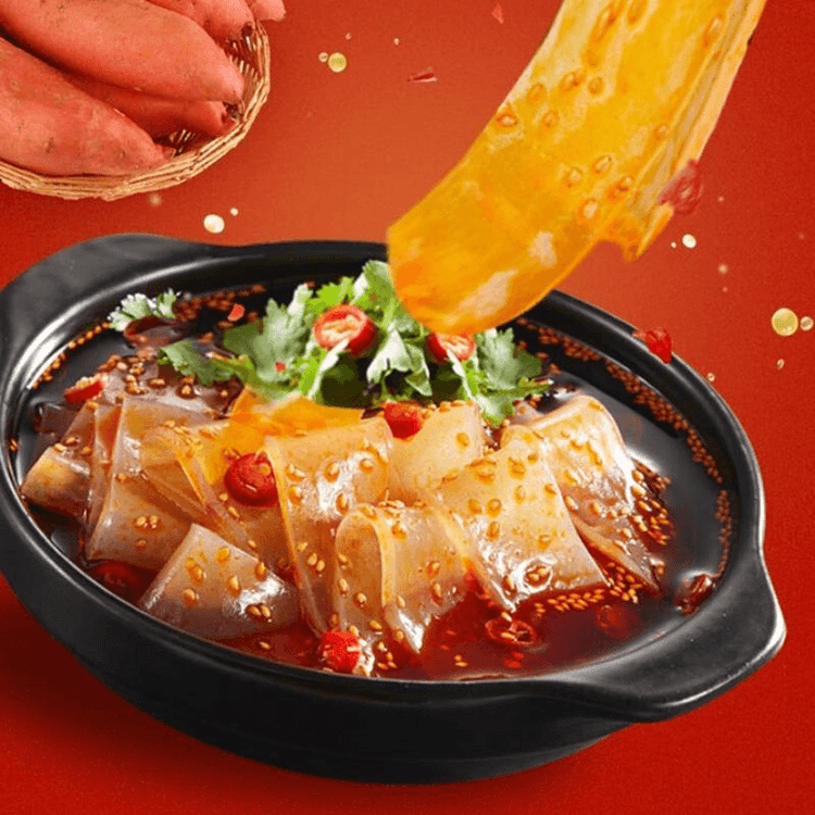 Hot Pot Wide Sweet Potato Noodles 200g - Yami.com