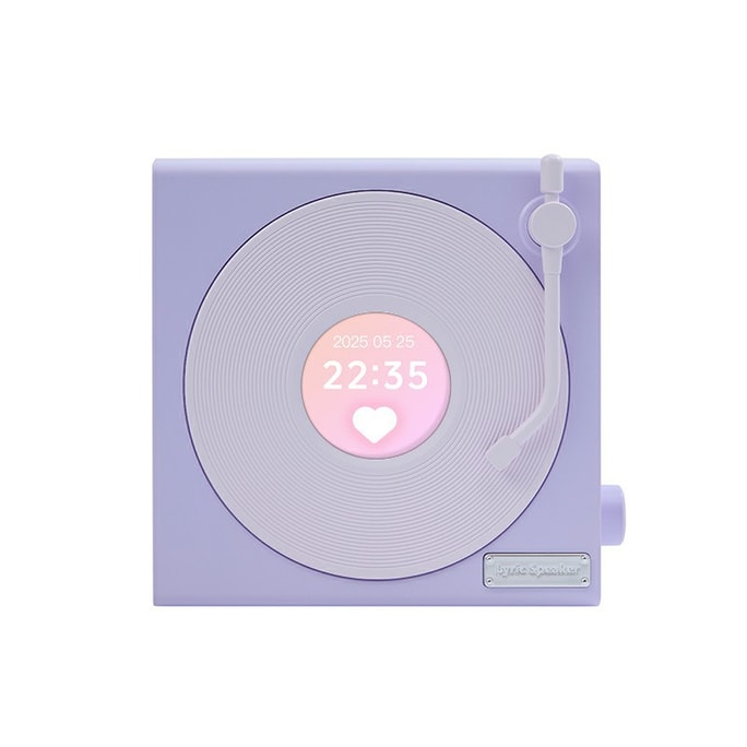 Floating Lyrics Bluetooth Speaker Dynamic Clock Purple 1Piece