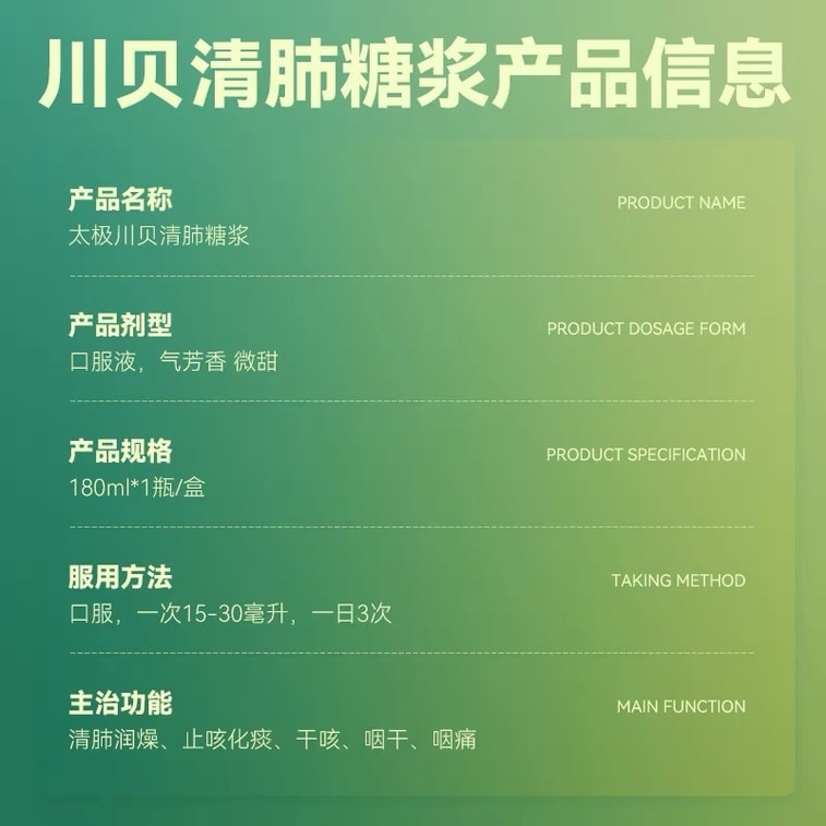 Qingfei Rundryness ZhicoughZhiphlegm For Dry Cough Dry Throat Sore Throat 180mL/ Bottle 3