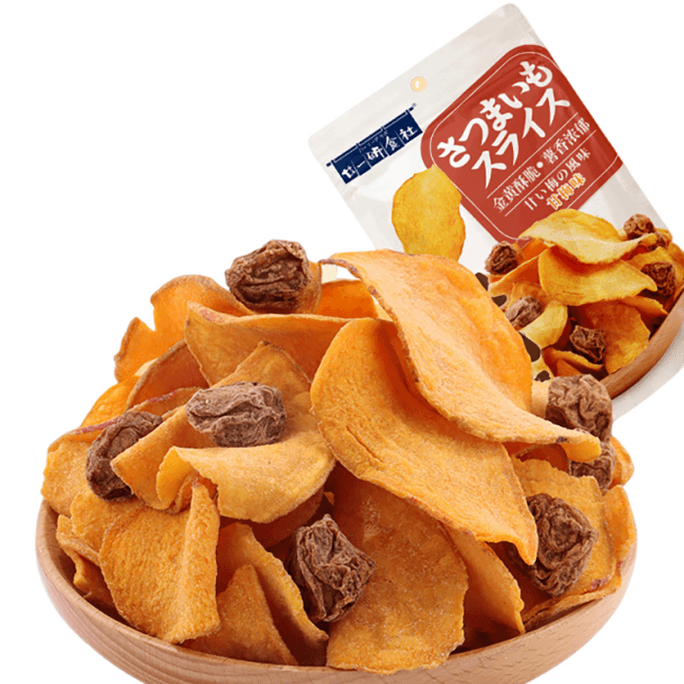 【中國直郵】 甘源 甘梅地瓜片 138g【金黃酥脆 薯香濃鬱 梅干&地瓜片的雙重結合】果乾番薯地瓜片休閒零食