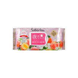 Saborino Night Mask Mild Aloe Peach Scent, 28 Sheets