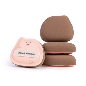 Sleepy Pig Paopaomi Makeup Sponge Puff Dry&Wet Dual-Use for Cream Foundatio 2pcs Puffs & Storage Case