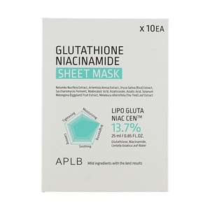 글루타치온 니아신아마이드 시트 마스크, 0.85 fl.oz. 10개
