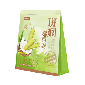 【중국 직송】 완비린 엄선 코코넛 밀크 비스킷 코코넛 향 에그롤 144g