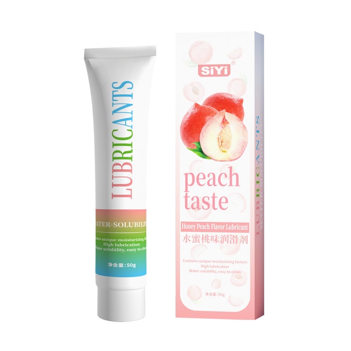 Fruity lubricant peach flavor 50g adult products refreshing water-soluble no-wash lubricant sex toys