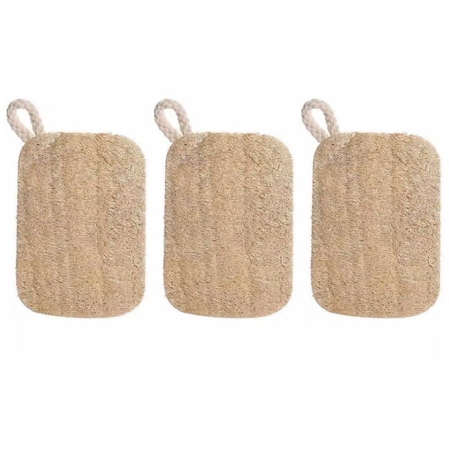 正大 丝瓜络刷锅碗巾洗碗抹布海绵擦丝瓜瓤杯刷厨房清洁刷子3个装