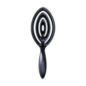 Dry MeQuick-Dry Vented Hair Brush, Black, 1 Count, Curved Detangling Blowout Brush Reduces Drying Time Frizz-Free Smooth