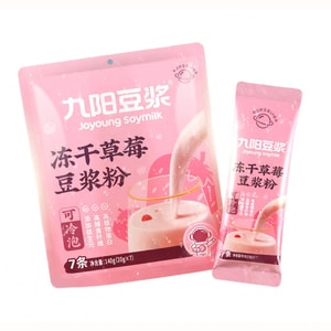 Freeze dried strawberry soybean milk powder 140g * 1 bag breakfast afternoon tea cold and hot
