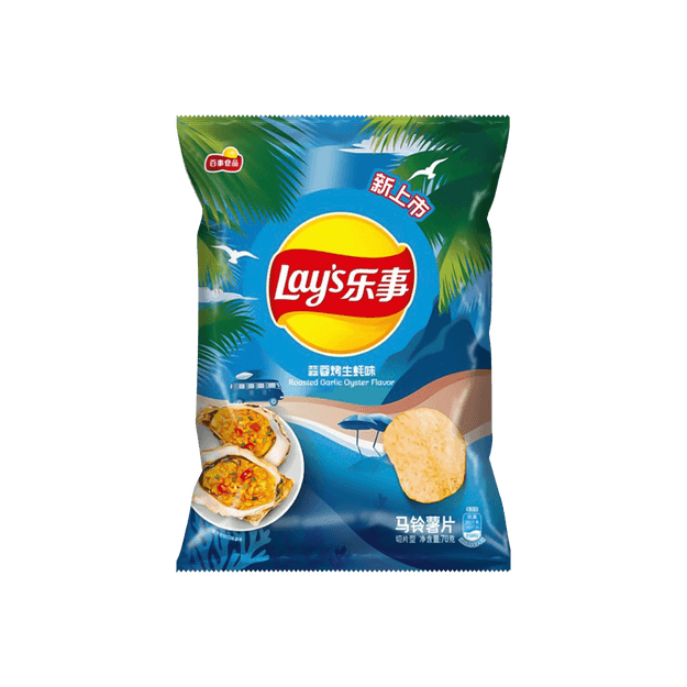 商品详情 - 乐事 薯片 蒜蓉烤生蚝味 70g - image  0