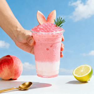 及樂 桃桃脆波波果凍 8條 320g【清甜Q彈】【酸奶奶茶小料/甜點飲品DIY】