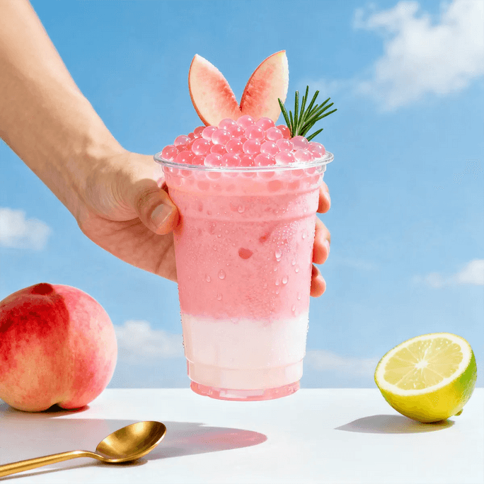 及乐 桃桃脆波波果冻 8条 320g【清甜Q弹】【酸奶奶茶小料/甜品饮品DIY】