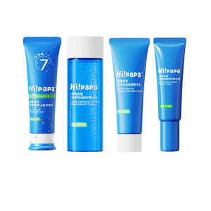 Acne Removal Set - Small Blue Bottle Youth Anti-Acne And Oil-Control Cream [Anti-Acne 4-Component Set] Facial Cleanser 15g + Essence Water 30ml + Essence Cream 20g + Anti-Acne Cream 5g