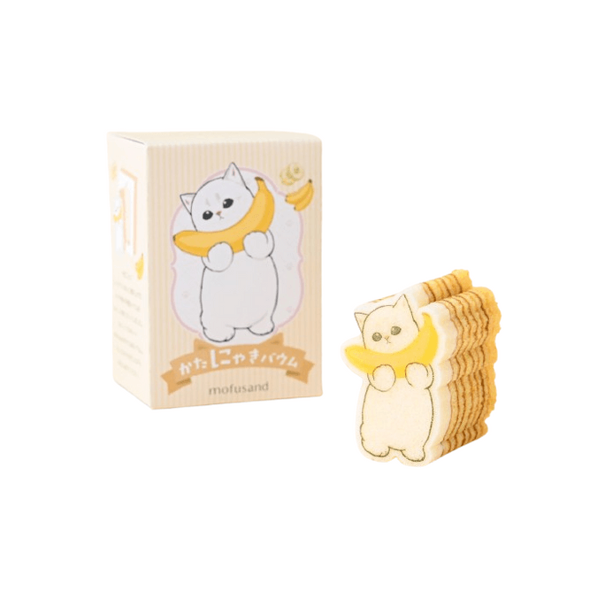 Cat-Shaped Baumkuchen (1 piece) [Banana Flavor]