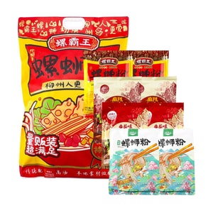 柳州羅蔡粉 - カタツムリ風味米麺、ミックスフレーバー8パック、91.78オンス、ランダムフレーバー