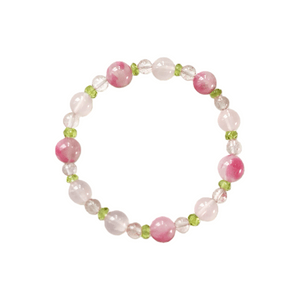 Peach Blossom Energy Bracelet  Awaken Romance with Natural Gemstones 8mm1piece