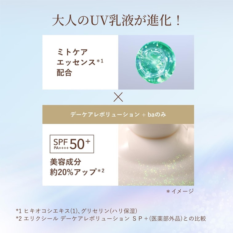 エリクシール ジャパン 新バージョン ゴールドチューブ サンスクリーンプライマー/メイクアップベース 3-in-1 SPF50+ PA++++ 35ml 3