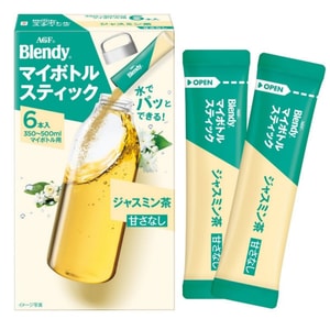 AGF ブレンディ マイボトルシリーズ 無糖インスタントジャスミンティー（6本セット）日本製
