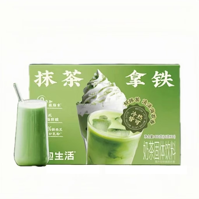 【中国直邮】 一包生活 抹茶拿铁 真抹茶+真牛奶 480g*1盒 1盒30杯