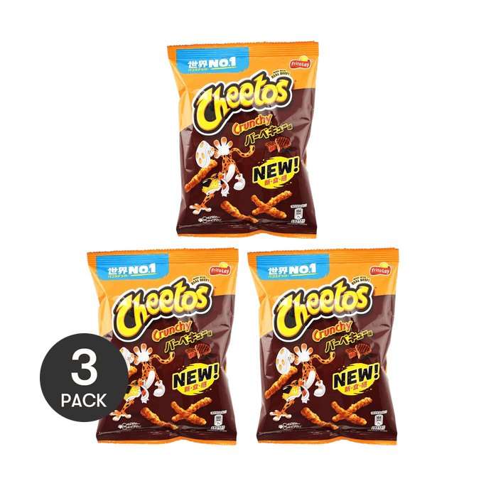 Crunchy Corn Sticks BBQ Flavor 2.47oz*3 packs 【3 Packs】【Rich Meaty Aroma】【Crunchy Texture】
